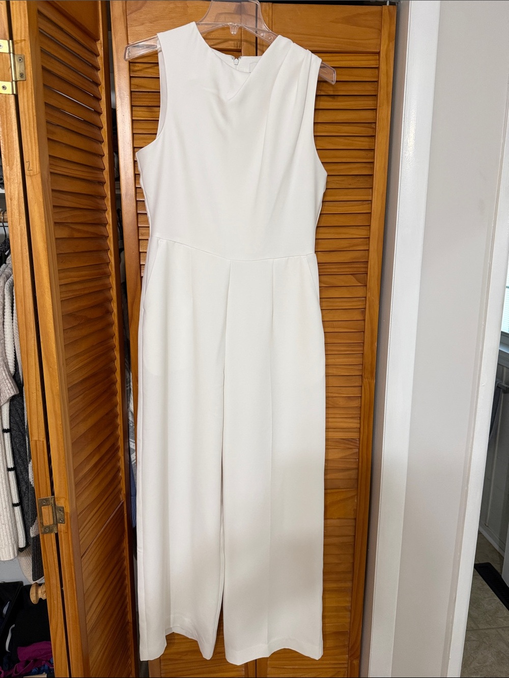 Sleeveless White Jumpsuit
